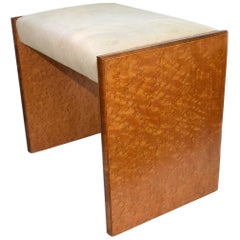 Art Deco Bird's-Eye Maple Bedroom Stool