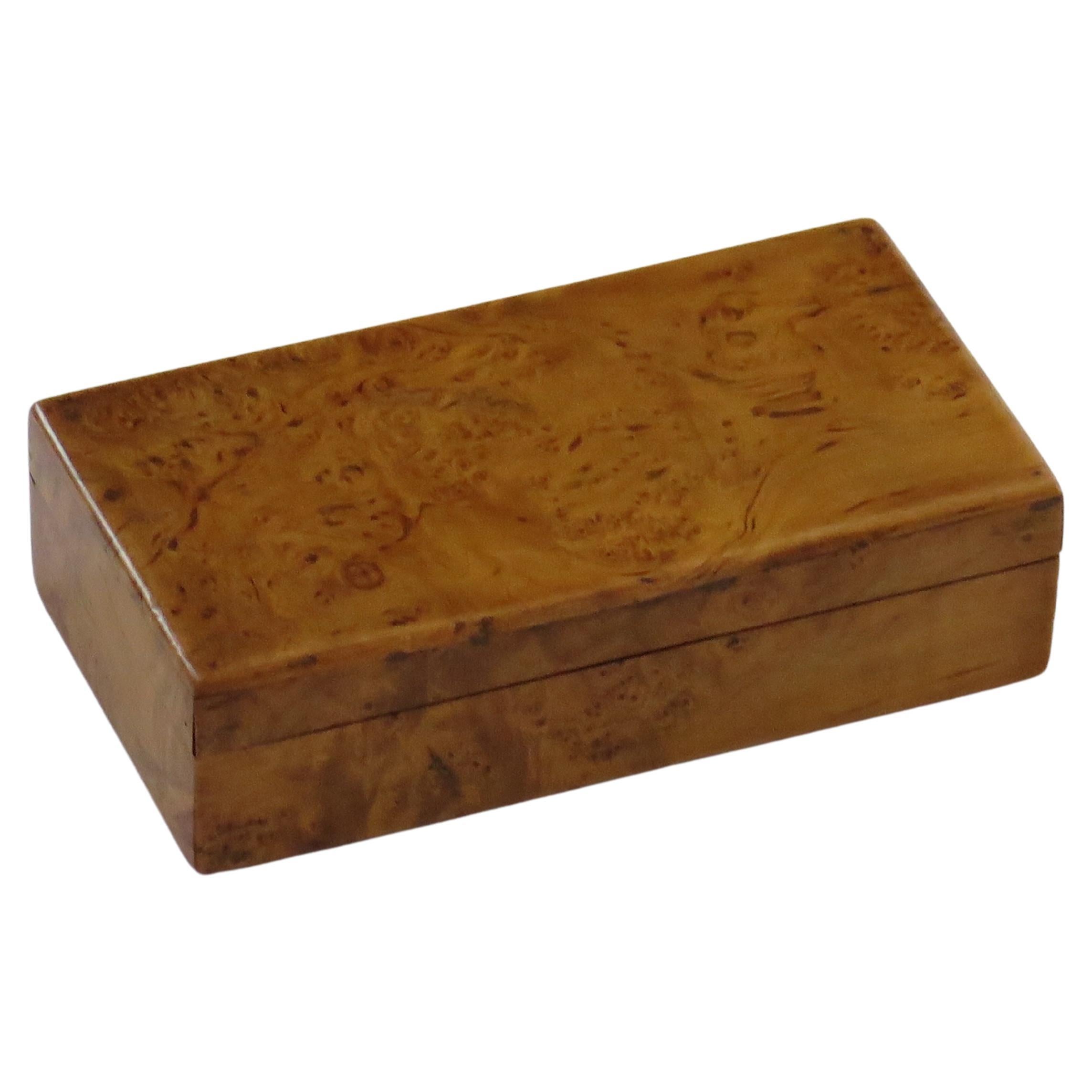 Art Deco Birds-eye Maple Box with hinged lid, circa 1925 For Sale