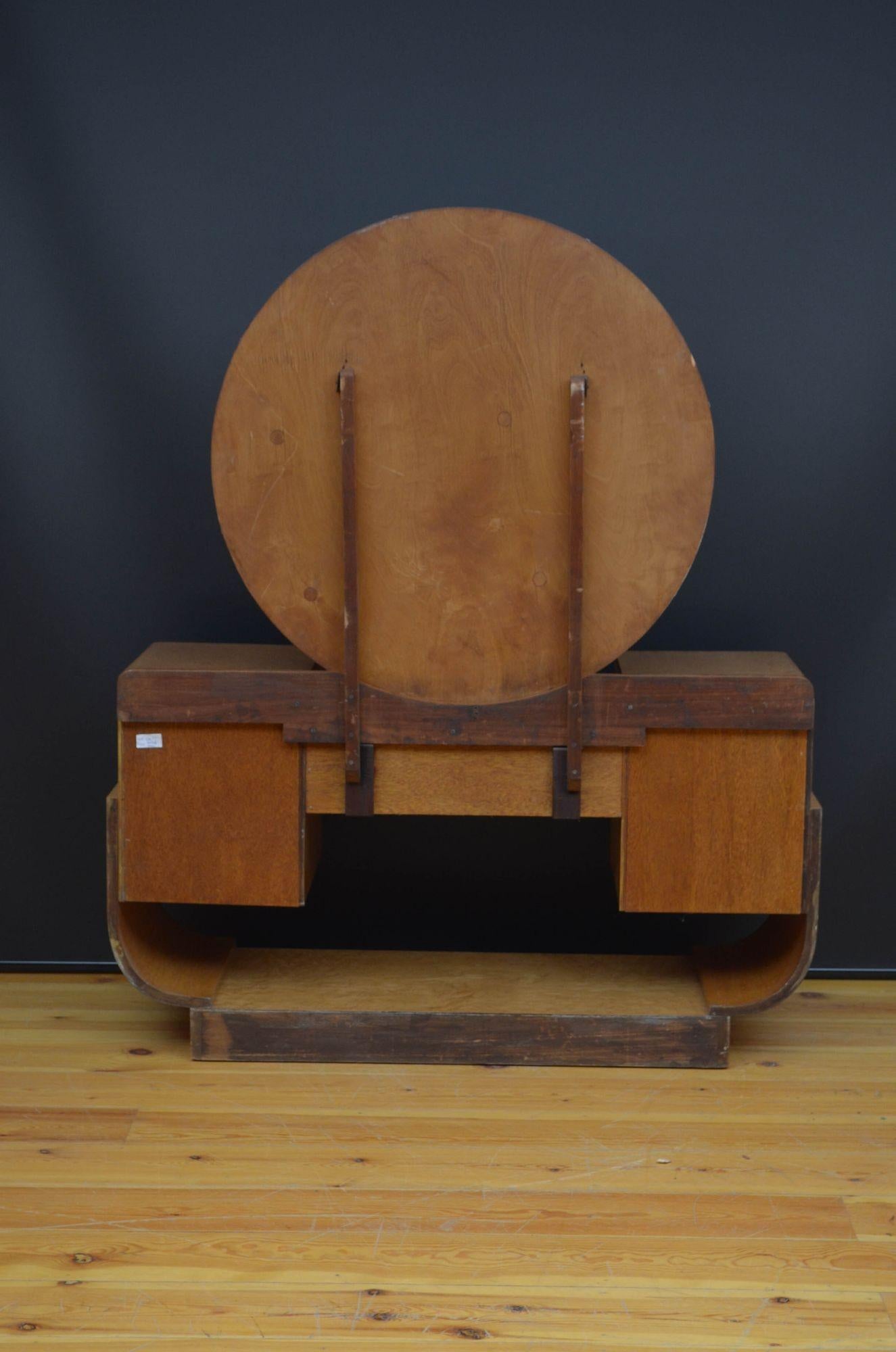 Art Deco Bird's Eye Maple Dressing Table and Stool 1
