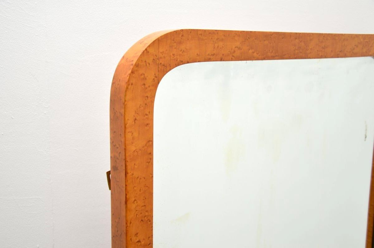 Art Deco Birds Eye Maple Mirror (Britisch) im Angebot