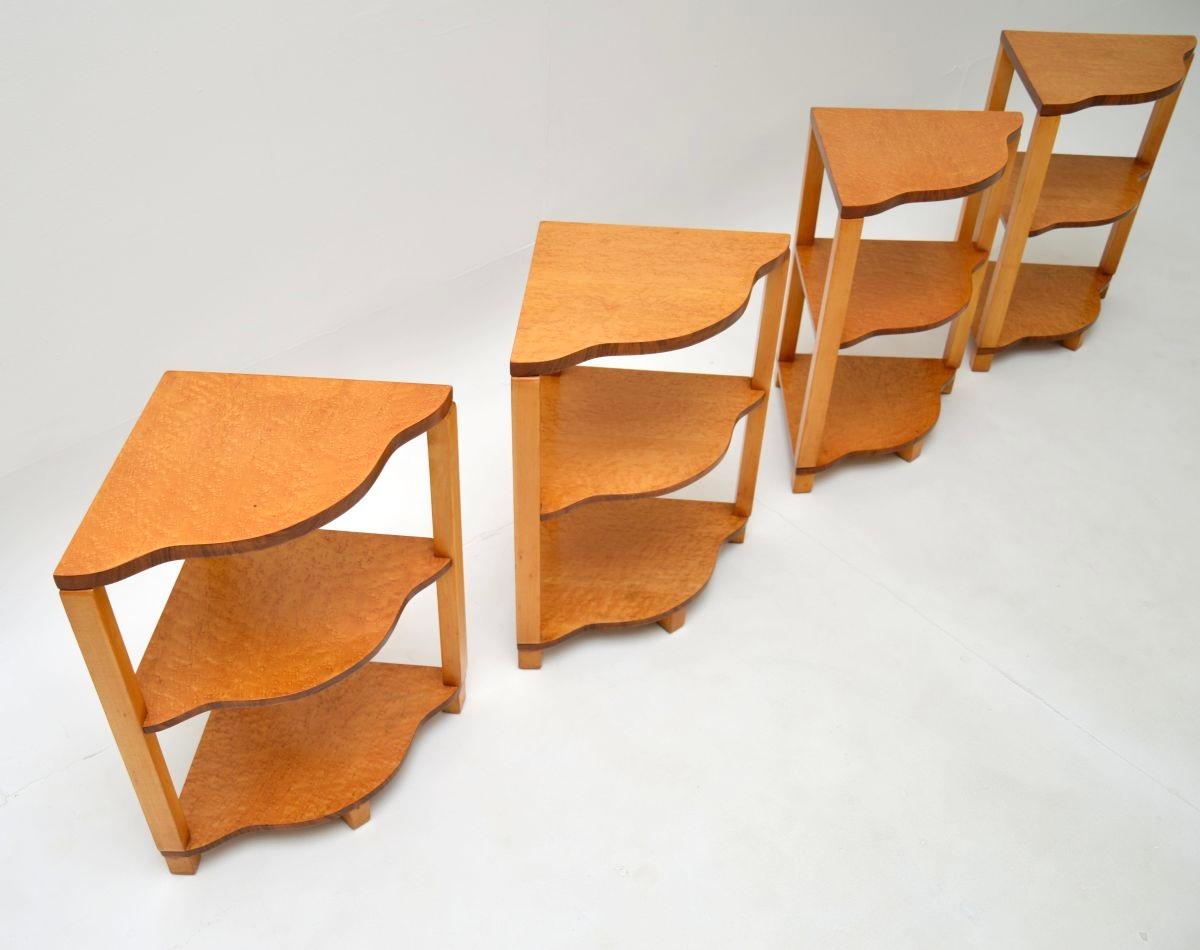 Table basse gigogne art déco en érable moucheté en vente 5