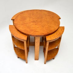 Art Deco Birds Eye Maple Nesting Coffee Table