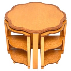 Art Deco Birds Eye Maple Nesting Coffee Table