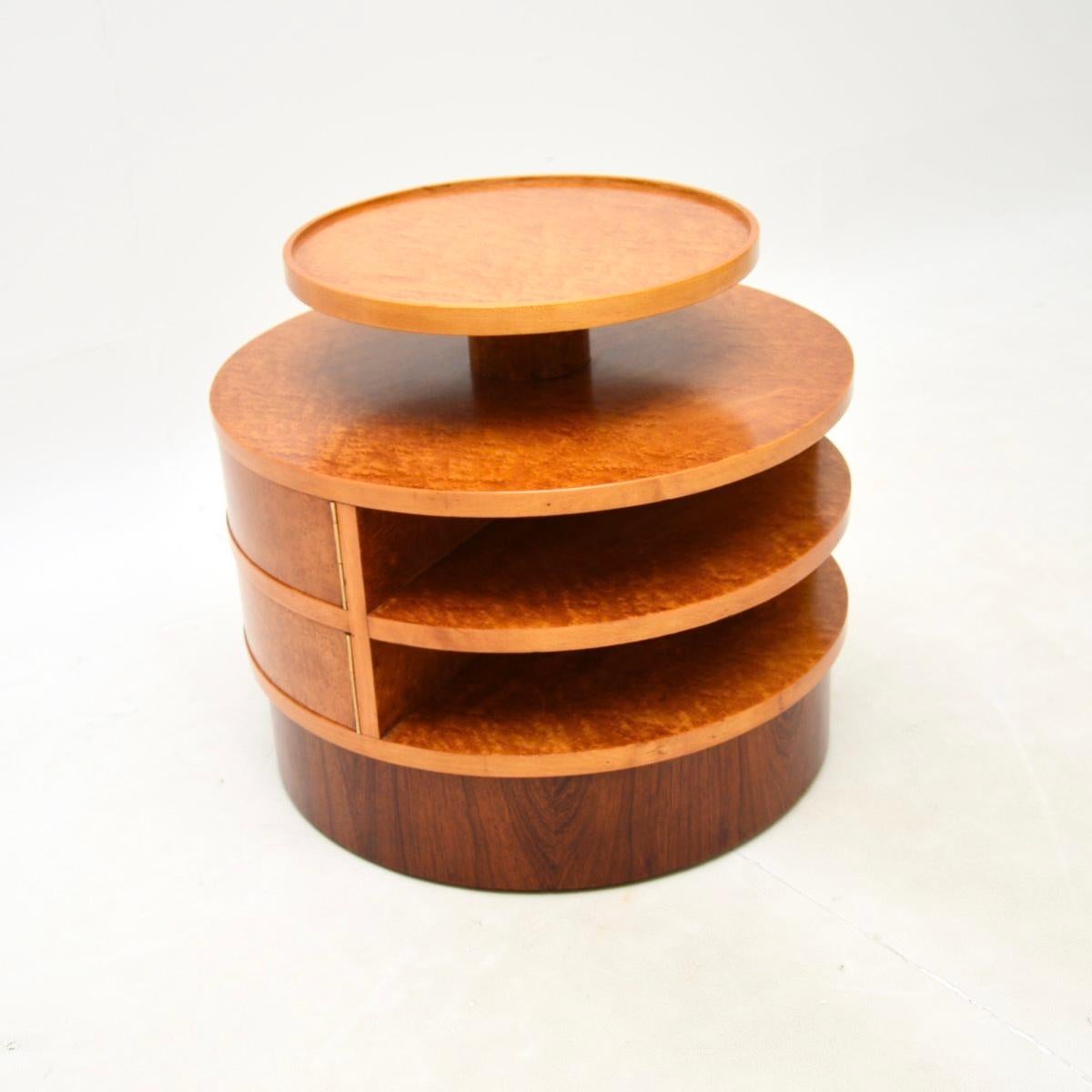 Table d'appoint Art Déco en érable moucheté Bon état - En vente à London, GB