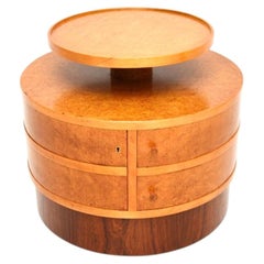 Art Deco Birds Eye Maple Side Table