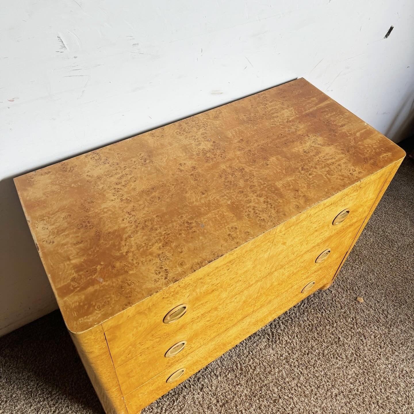 Art Deco Birds Eye Maple Veneer Chest of Drawers In Good Condition In Delray Beach, FL