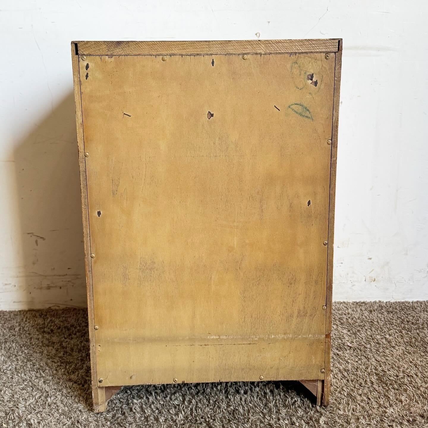 Art Deco Birds Eye Maple Veneer Nightstand/End/Side Table 2