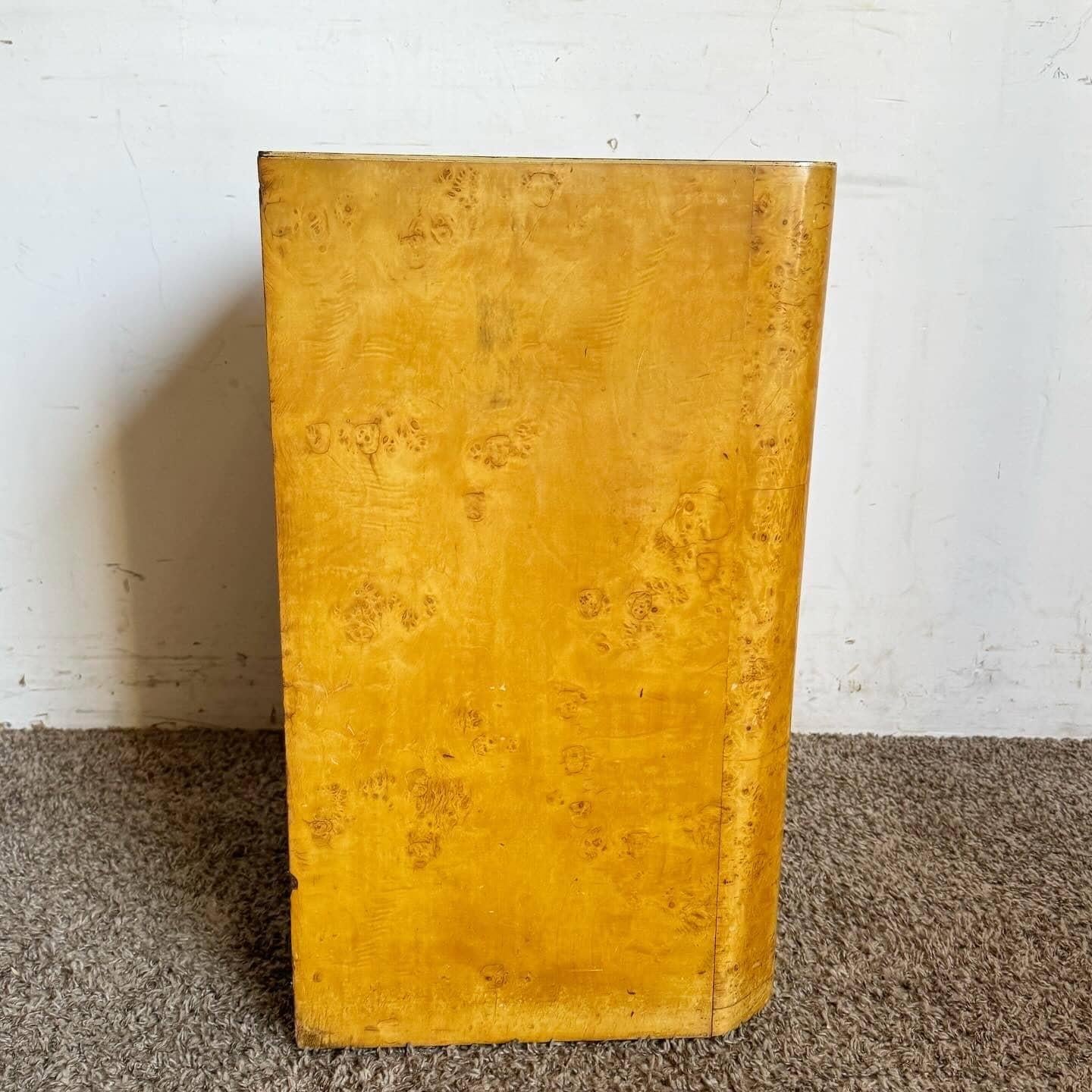 Art Deco Birds Eye Maple Veneer Nightstand/End/Side Table 3