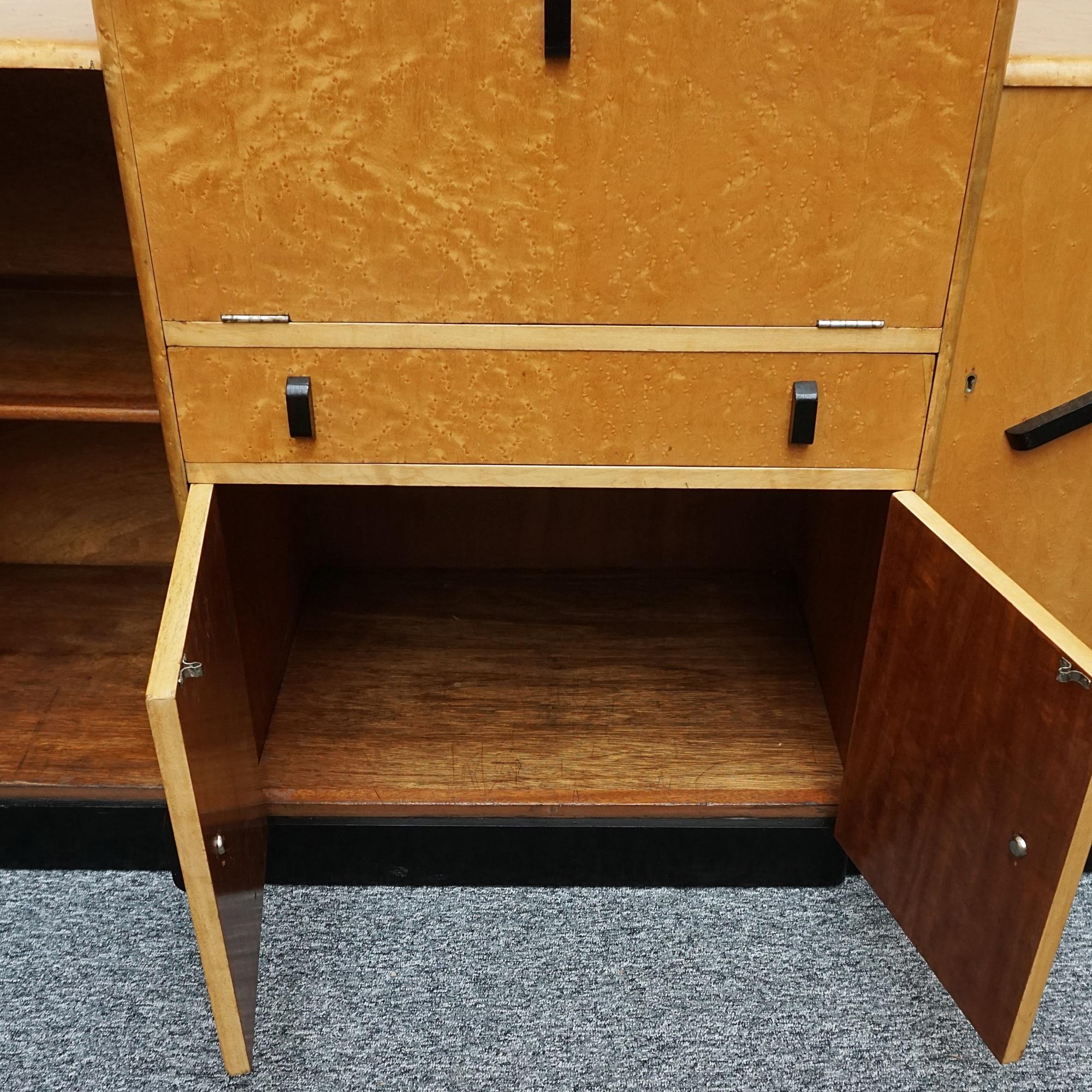 Art Deco Birdseye Maple Sideboard For Sale 7
