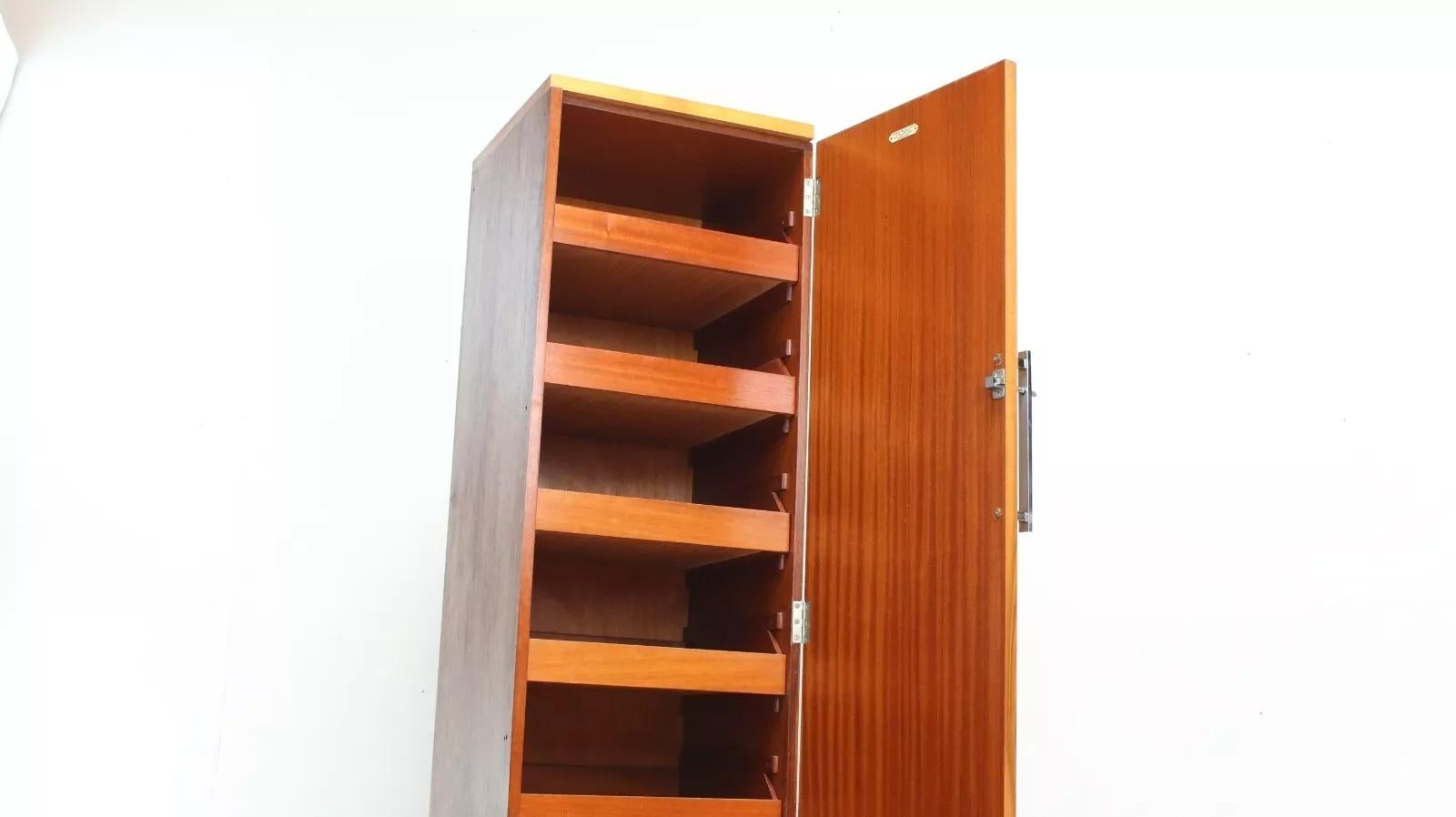 Art Deco Birdseye Maple & Walnut Frederick Restall Bedroom Wardrobe Cabinet For Sale 2