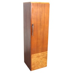 Art Deco Birdseye Maple & Walnut Frederick Restall Bedroom Wardrobe Cabinet