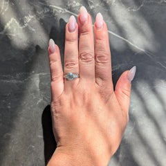Anello di fidanzamento vintage Art Déco Birks con diamante "Old European", platino e motivo a spirale, certificato GIA
