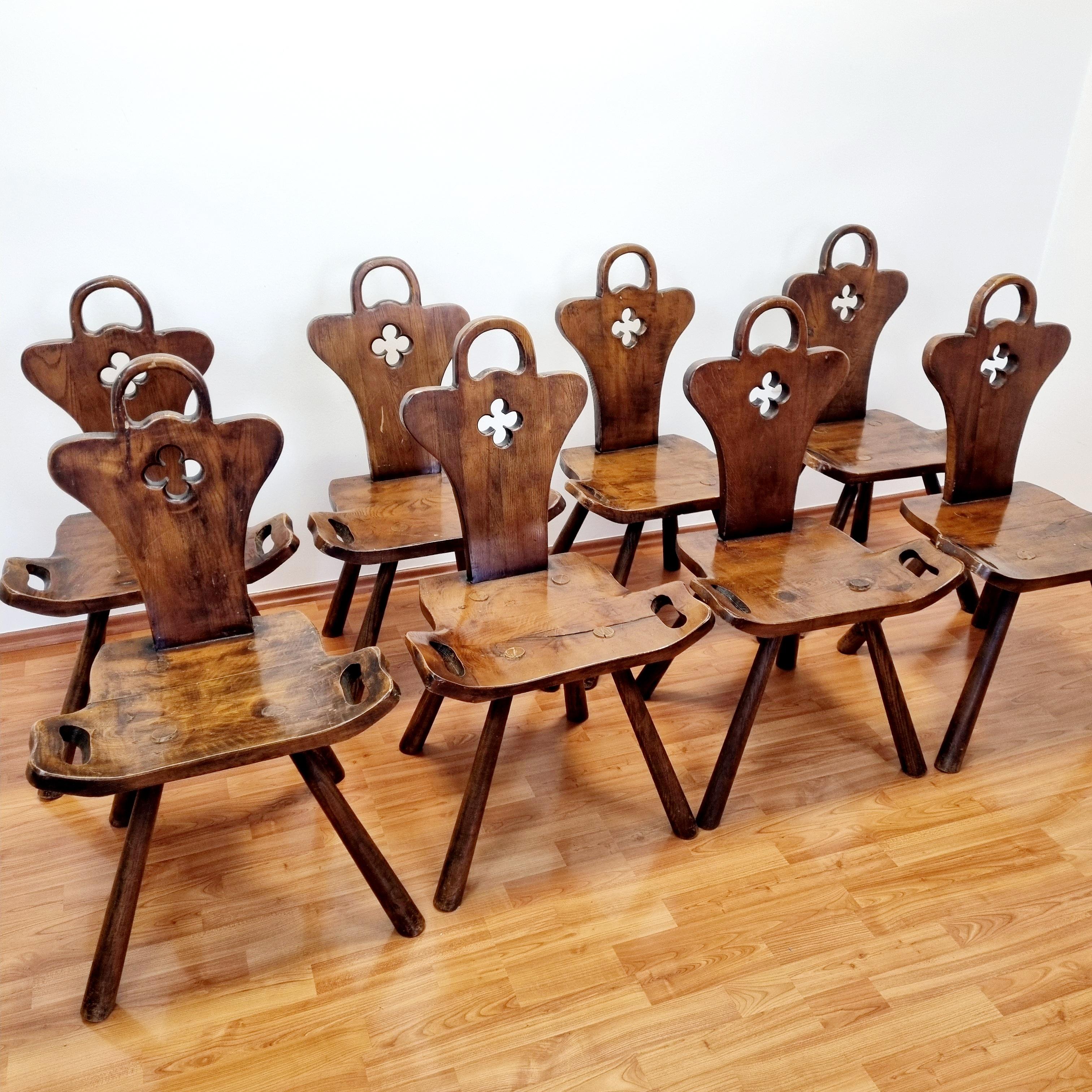 Sedie da parto Art Deco di Krasna JIzba, anni '40, set di 8 pezzi In condizioni buone in vendita a Lucija, SI