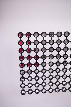 Art Deco Black Accent Penny Wall Mounted Mirror