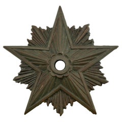 Used Art Deco Black Cast Iron Building Star