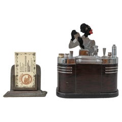 Art Deco Black Collectible, Bartender w/ Touch Tip Lighter, by Ronson, ca. 1935
