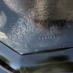 Set di piatti e ciotole ottagonali in vetro nero di metà secolo, Francia, set da 5