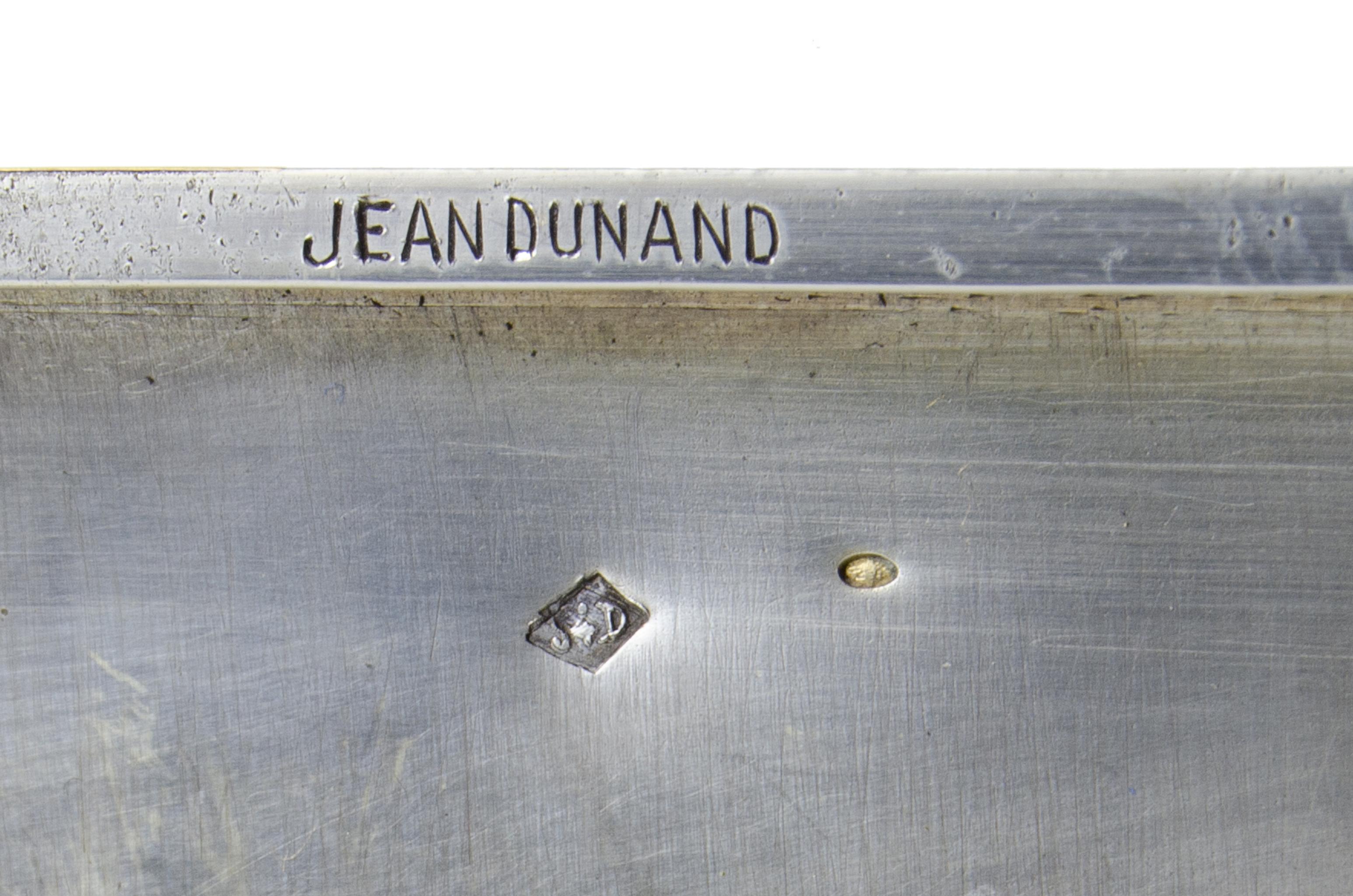 Etui à cigarettes Art Déco en laque noire et bronze doré par Jean Dunand, France en vente 1