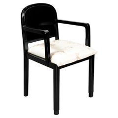 Art Deco  Black Lacquer Armchair by Armazens Nascimento, Portugal, 1940s