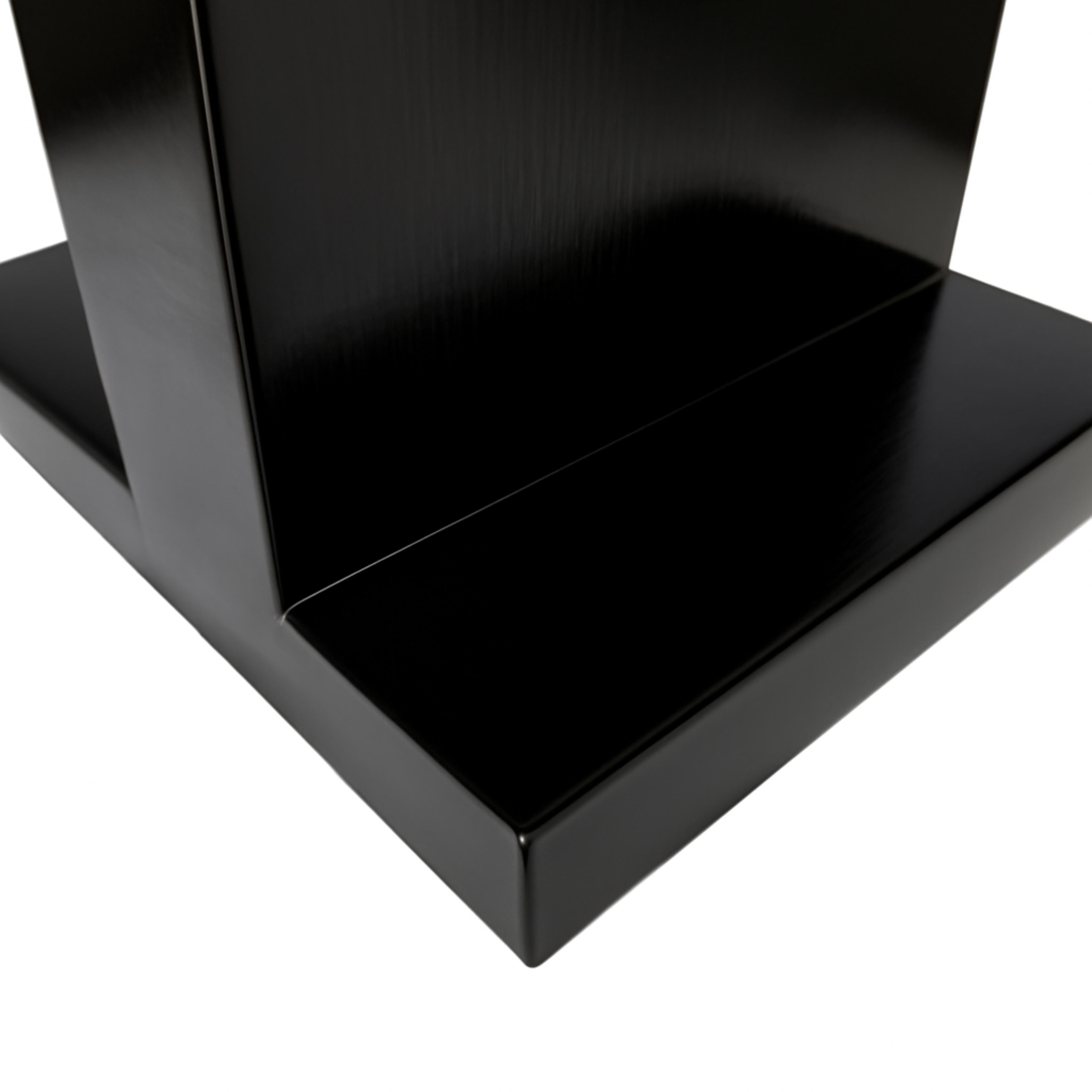 Art Deco Black Lacquer geometric side table with a shelf, inspired by the unique style of Hendrik Van Keppel.

Crafted with meticulous attention to detail, the table features a geometric frame and a spacious shelf, perfect for displaying decorative
