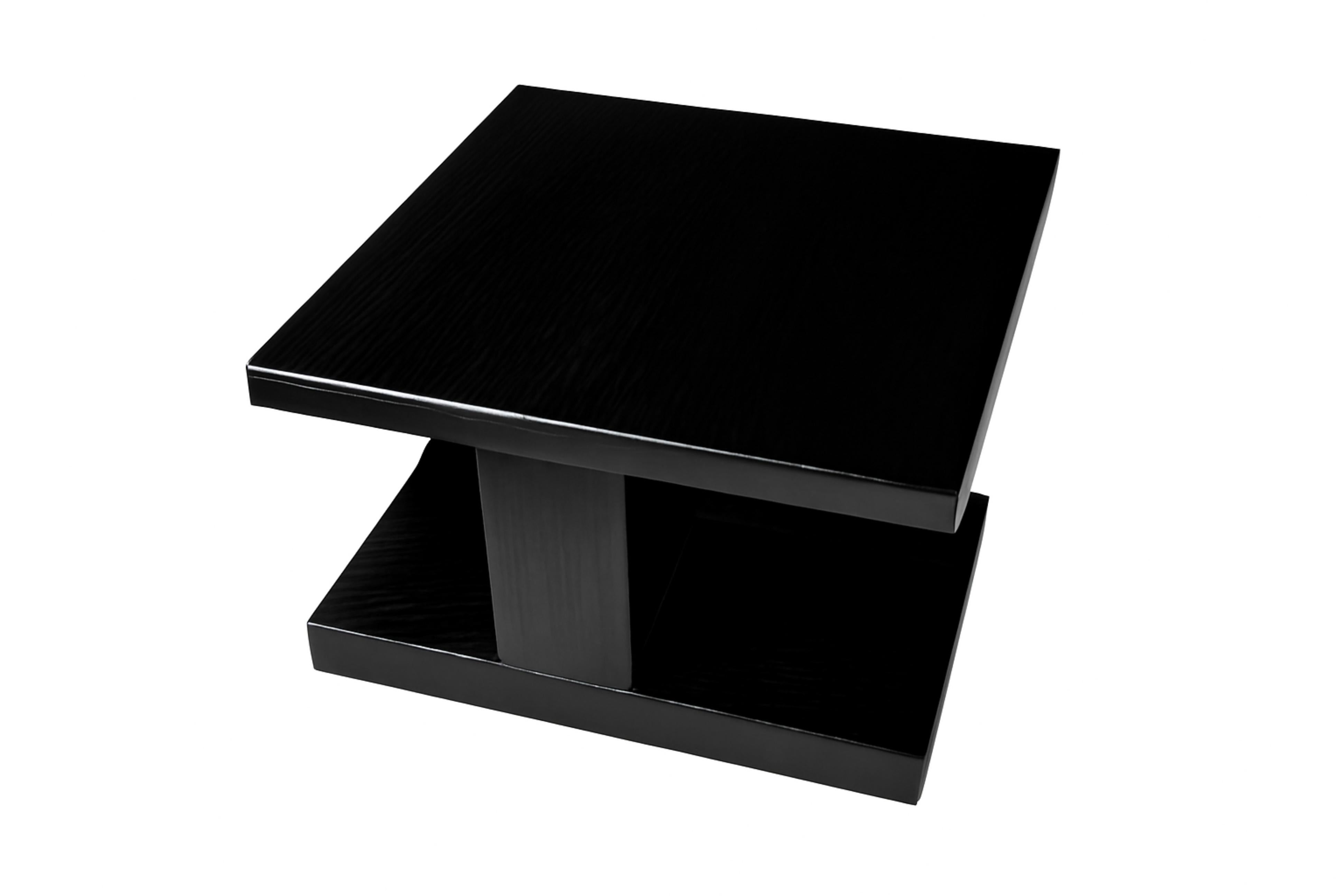 Art Deco Black Lacquer Coffee Table, 20th Century For Sale 1