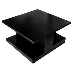 Couchtisch im Art déco-Stil, schwarzer Lack, 20. Jahrhundert