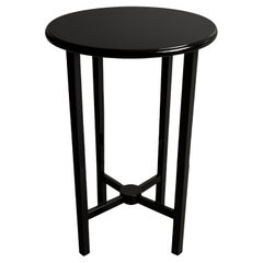 Art Déco  Mesa de pedestal lacada en negro, Siglo XX