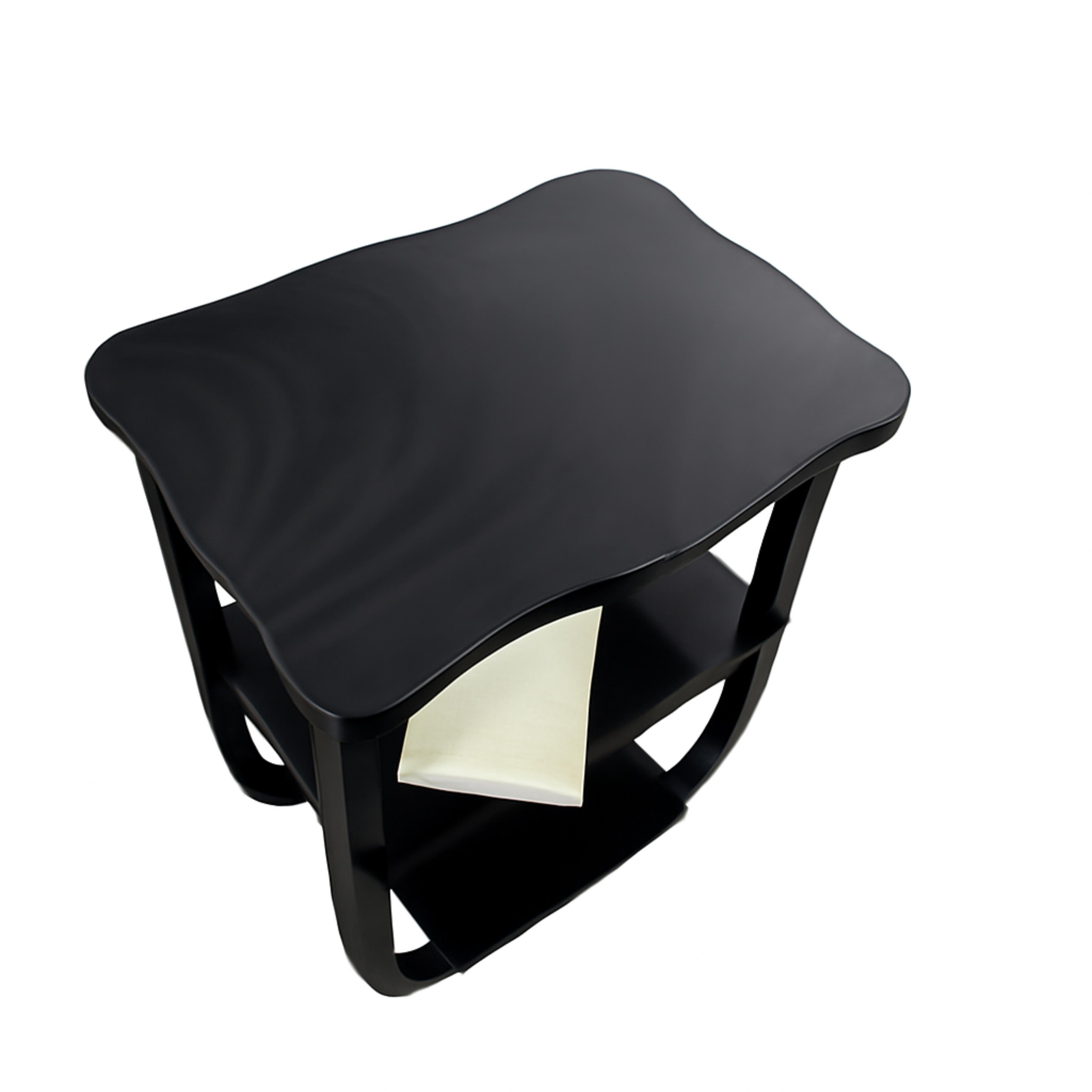 Art Deco Black Lacquer Side Table, 20th Century For Sale 3