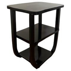 Table d'appoint Art déco en laque noire, 20e siècle