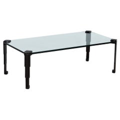 Schwarz lackierter Couchtisch im Art déco-Stil
