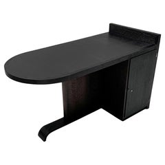 Art Deco Black Lacquered  Model Cambridge Partners Desk by De Coene, 1930s