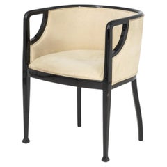Sedia da vasca Art Déco laccata nera, 1920 ca.