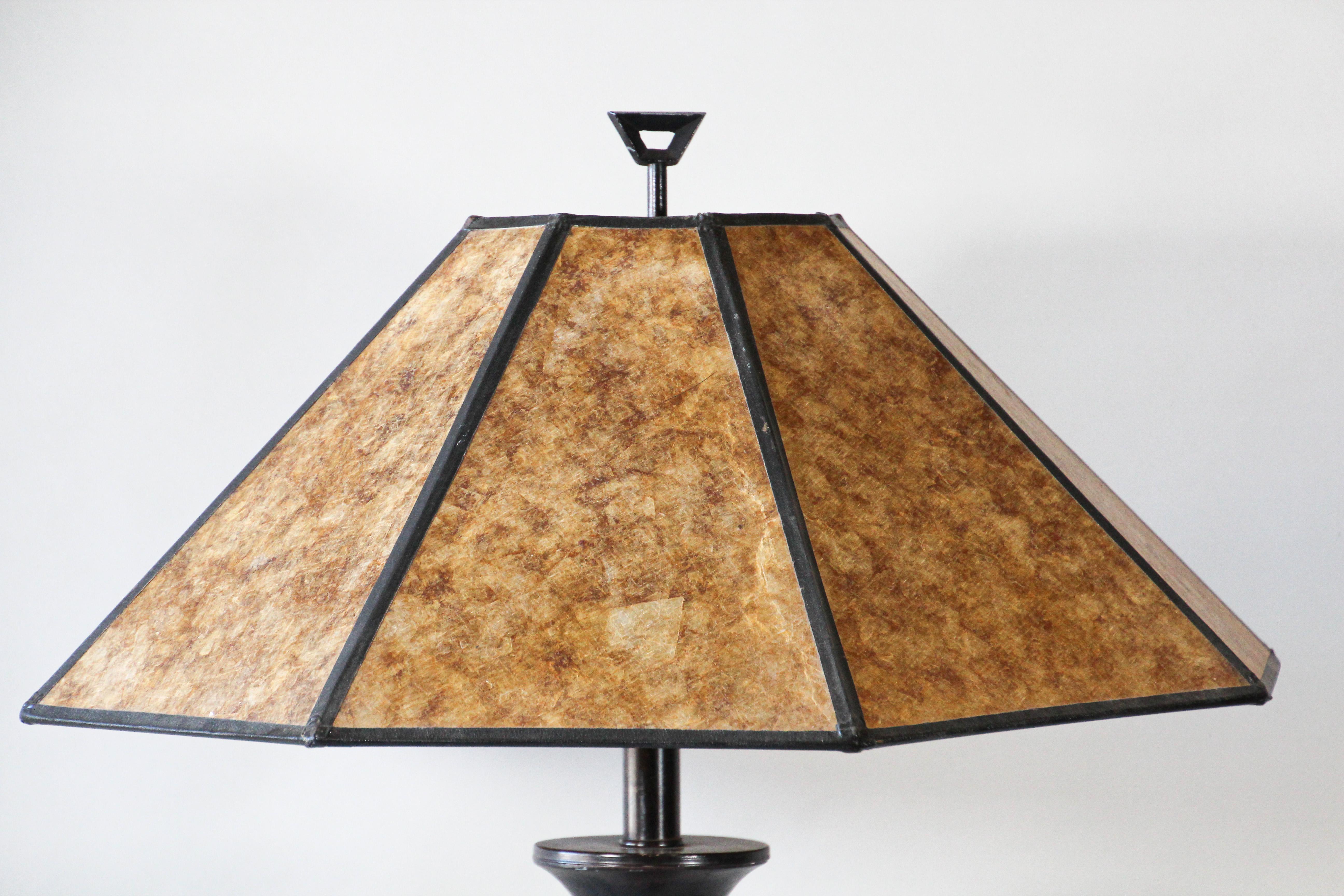 mica shade floor lamp