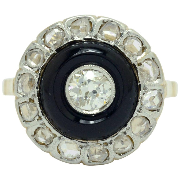 Art Deco Black Onyx Engagement Ring Old Mine Diamond Antique Cocktail Statement For Sale At 1stdibs Art Deco Black Onyx Engagement Ring Old Mine Diamond Antique Cocktail Statement For Sale At 1stdibs