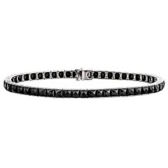 Art Deco Black Onyx Platinum Line Bracelet