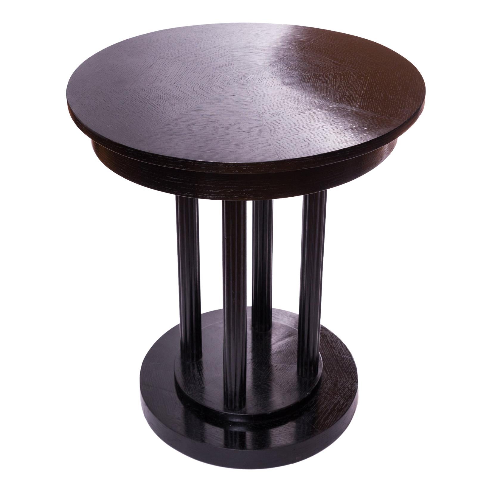Art Deco Black Table, Viennese Thonet Style, circa 1910-20, Varnished wood For Sale