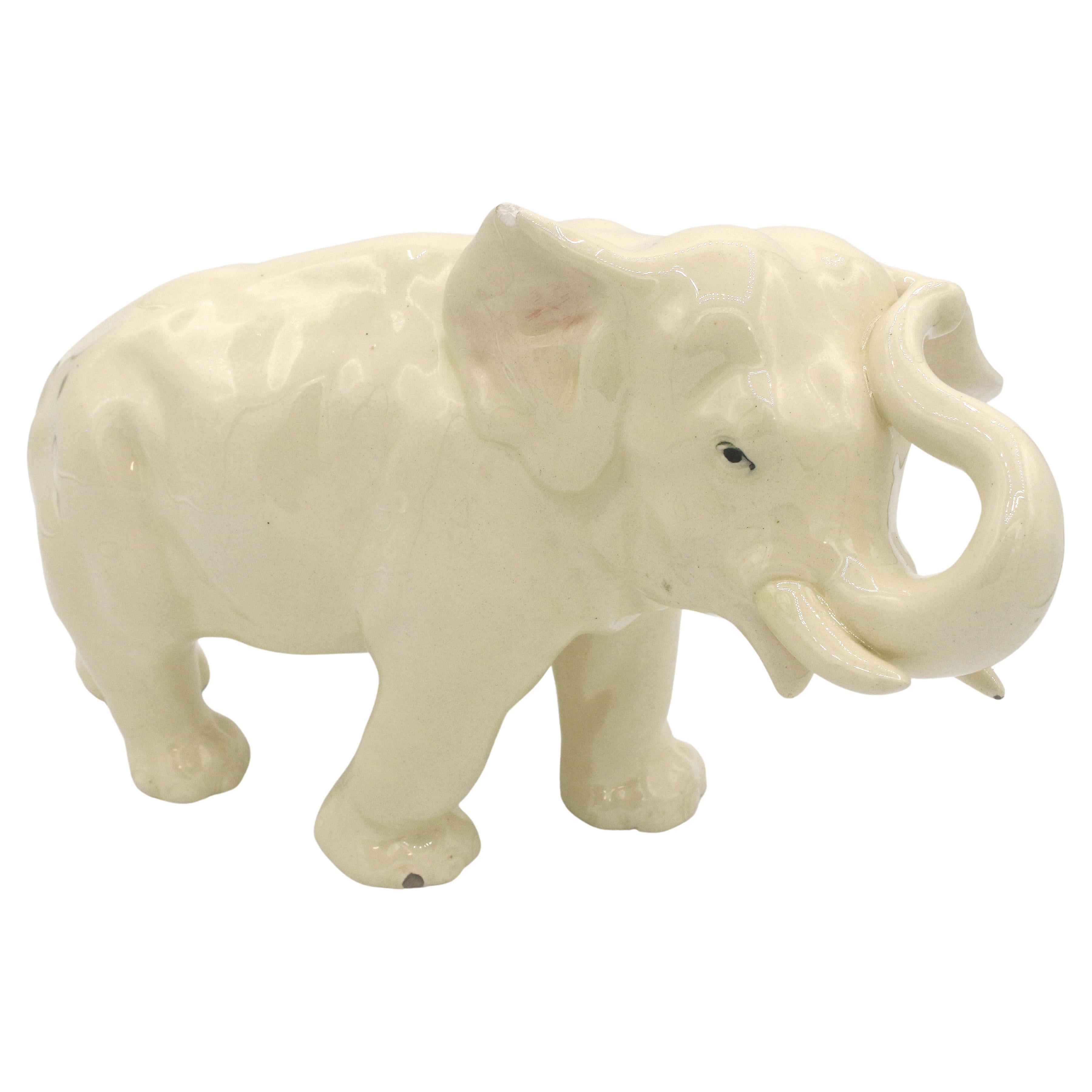 Art Deco Blanc de Chine Elephant For Sale