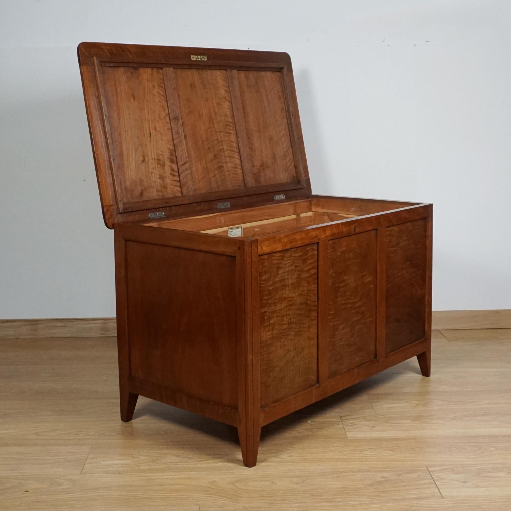 Art Deco Blanket Chest by Betty Joel Signed and Dated For Sale 1