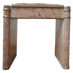 Art Deco Bleached Oak Stool