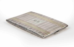 Art Deco Bliss Silver and Gold Cigarette Case, 1930s