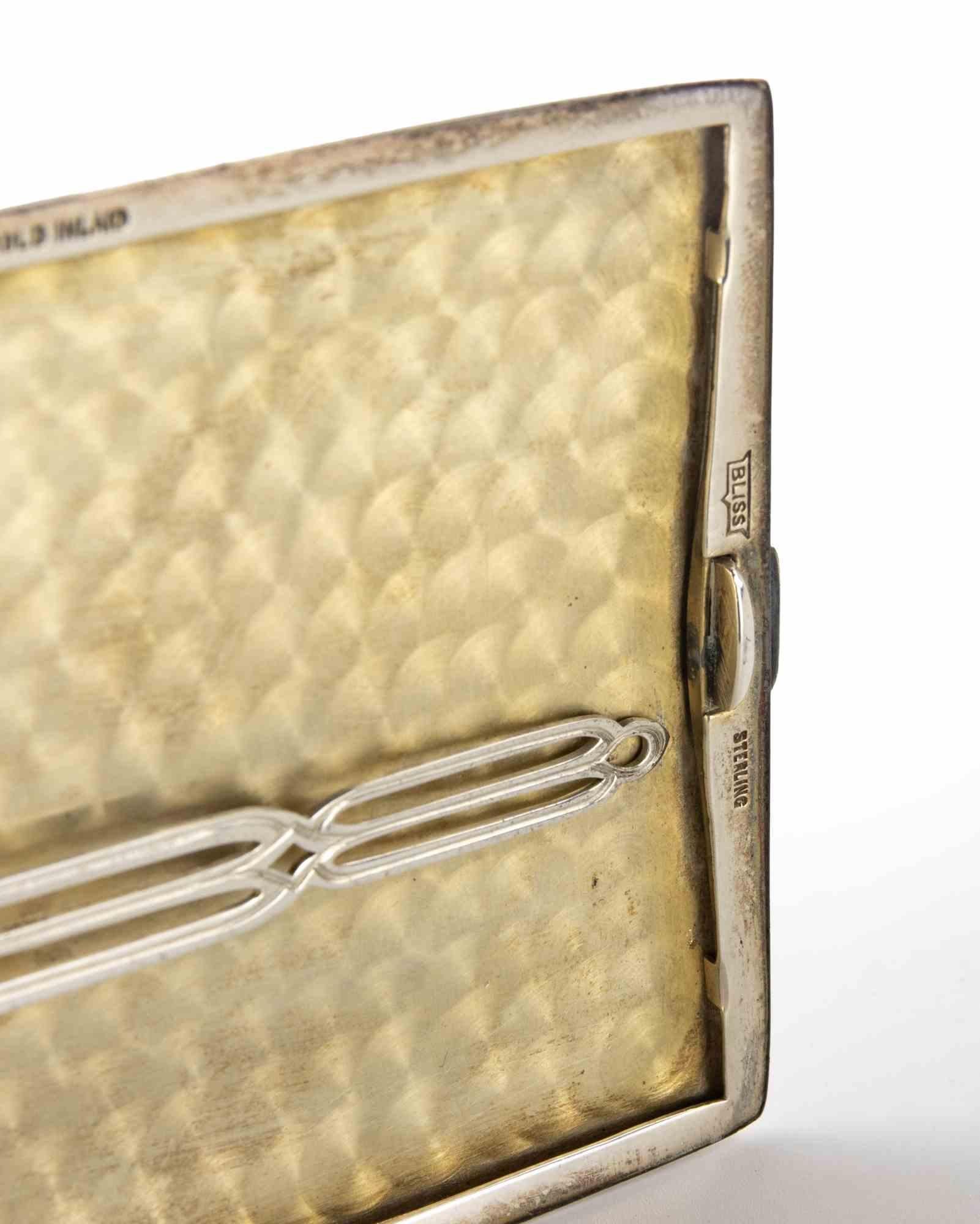 Art Deco Bliss Silver and Gold Cigarette Case, 1930s In Good Condition For Sale In Roma, IT