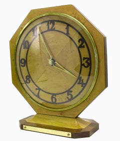 Art Deco Blonde Maple Mantle Clock, circa 1930s