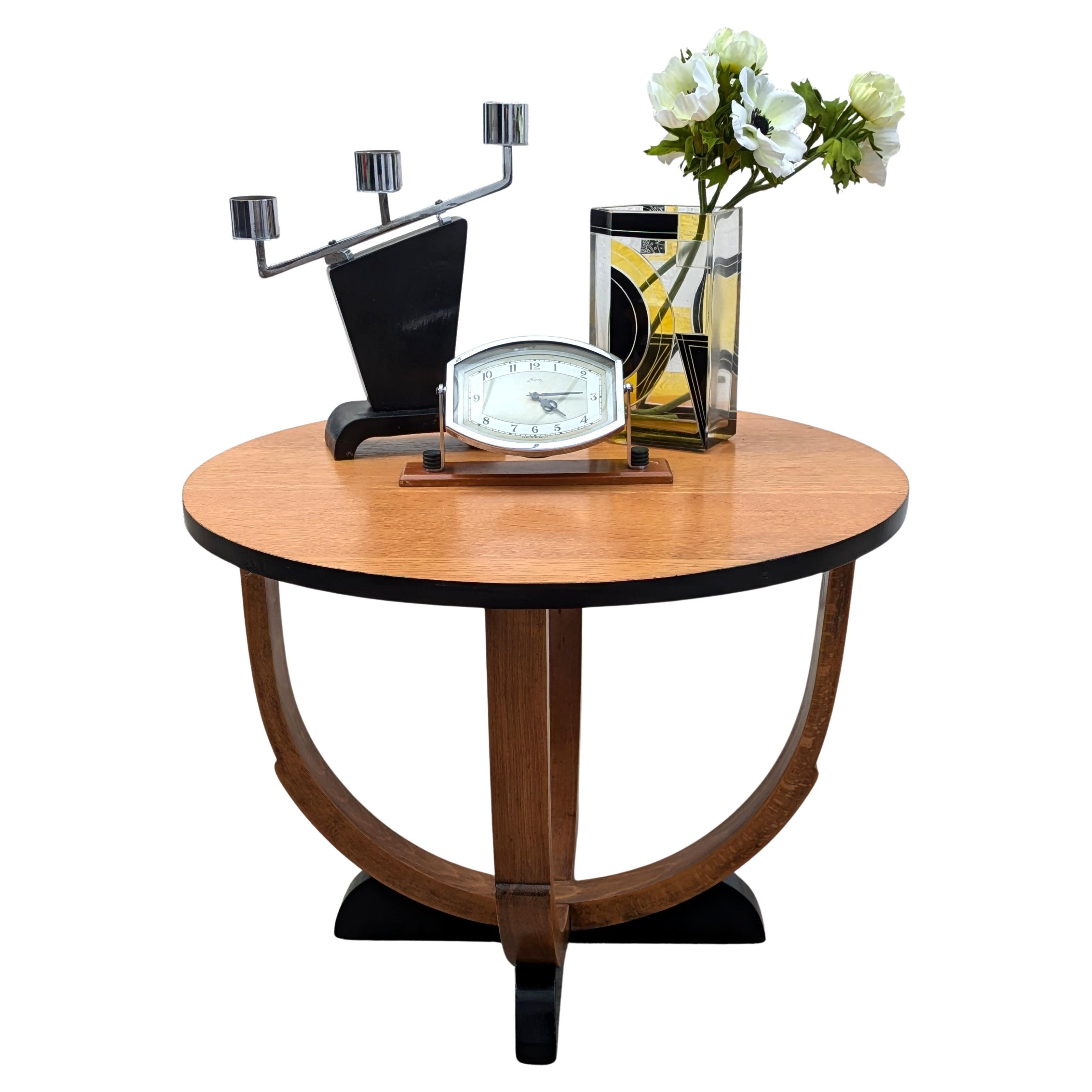 Chêne Table basse d'appoint Art Déco en chêne blond, anglaise, vers 1930 en vente