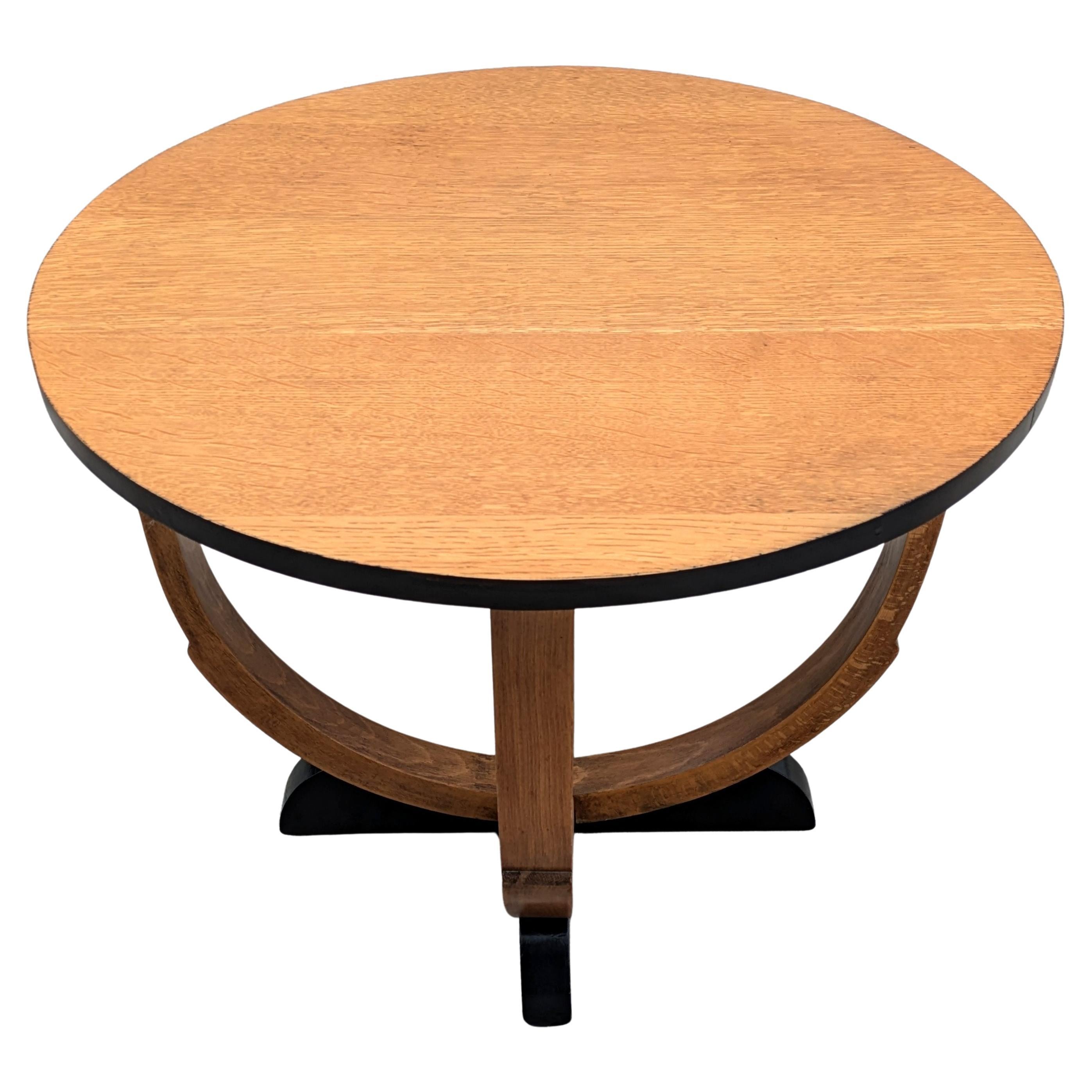 Table basse d'appoint Art Déco en chêne blond, anglaise, vers 1930 en vente 1