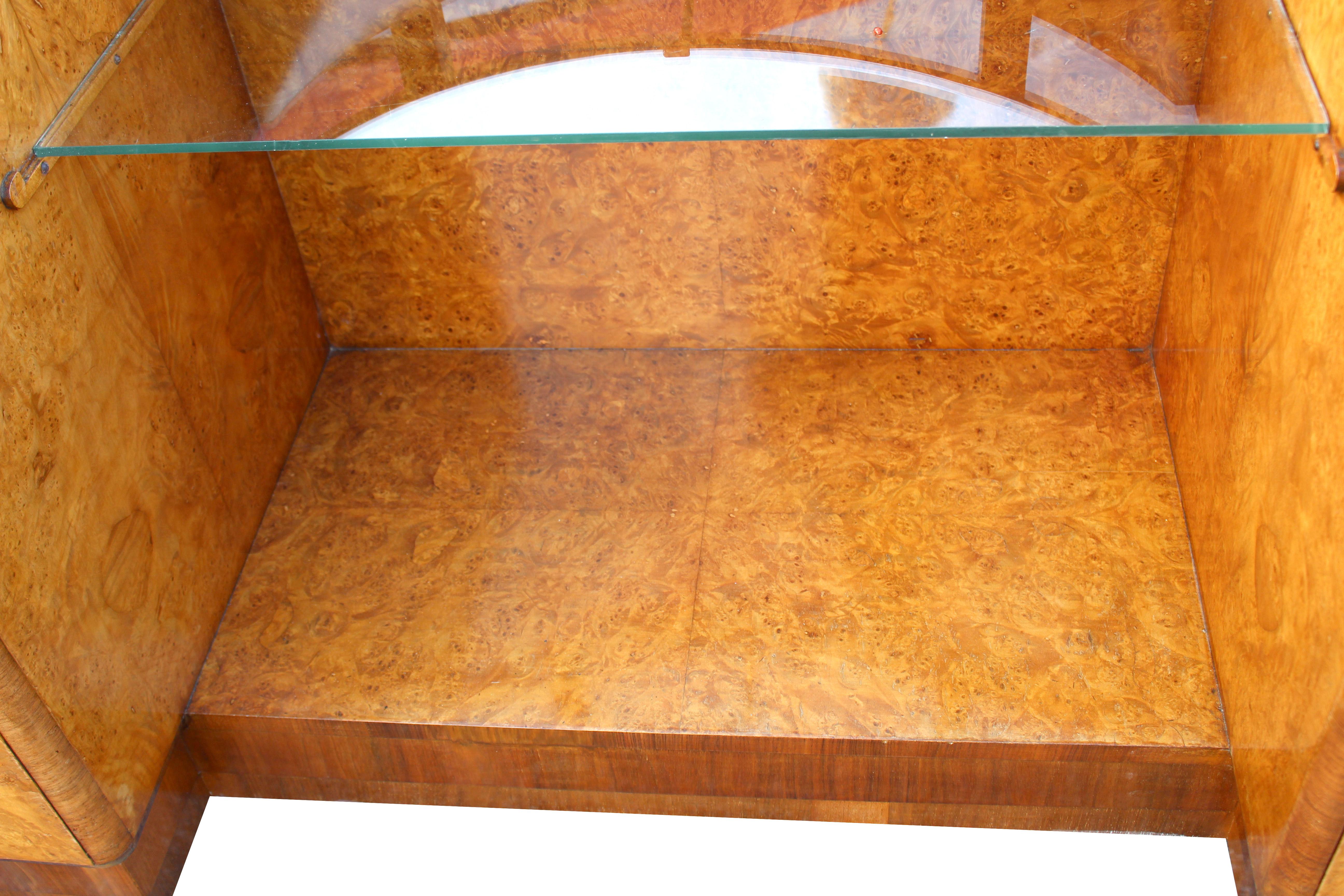 Art Deco Blonde Walnut Dressing Table, English, C1930 3