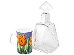 Art Deco Blown Glass and German Silver Mounted Decanter