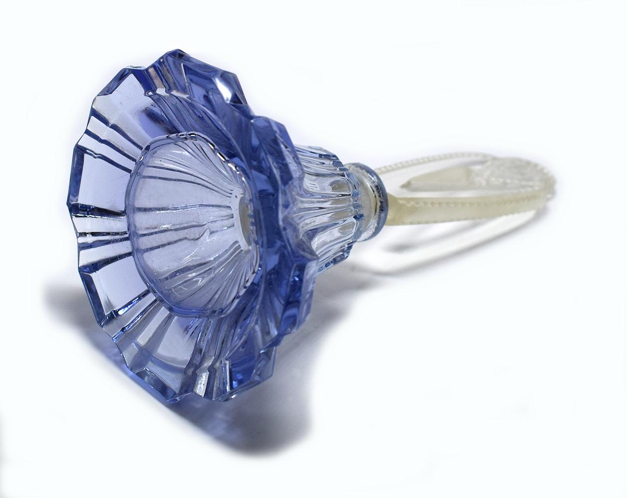 old blue perfume bottle