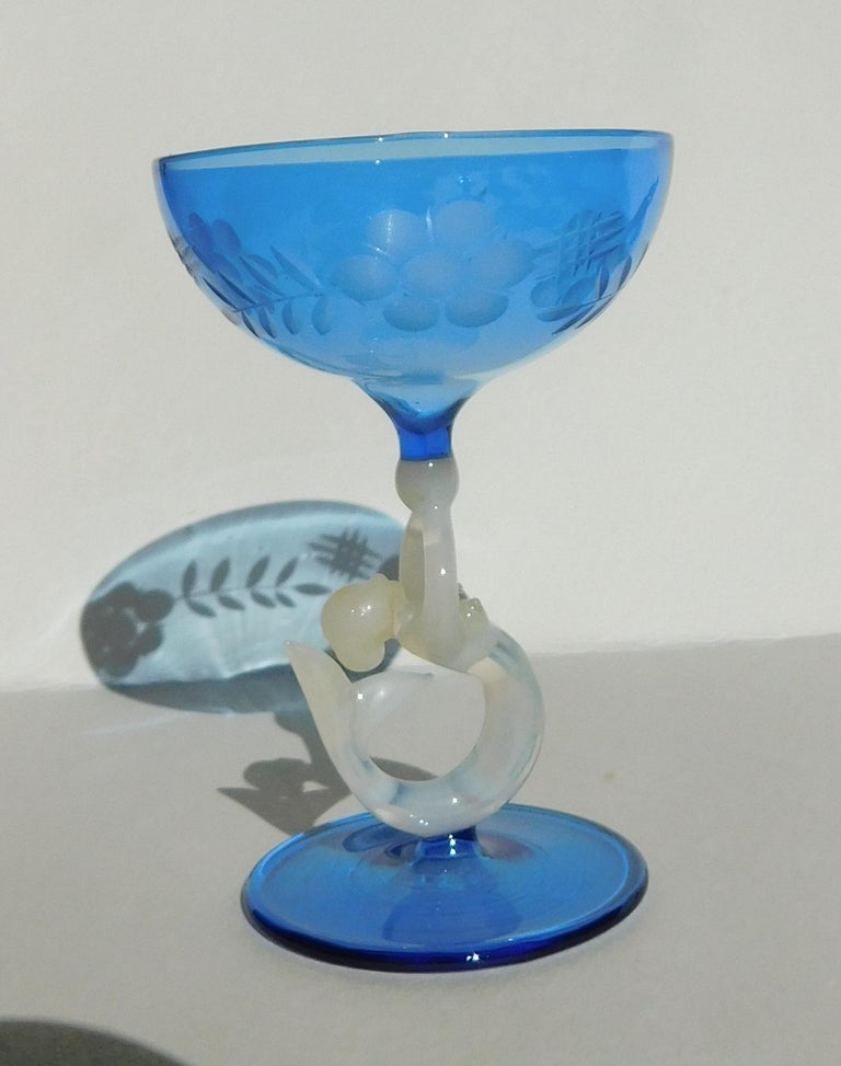 アンティークオーストリアビミニグラス ビミニ「にわとりワイングラス マドラー付き」《アンティック