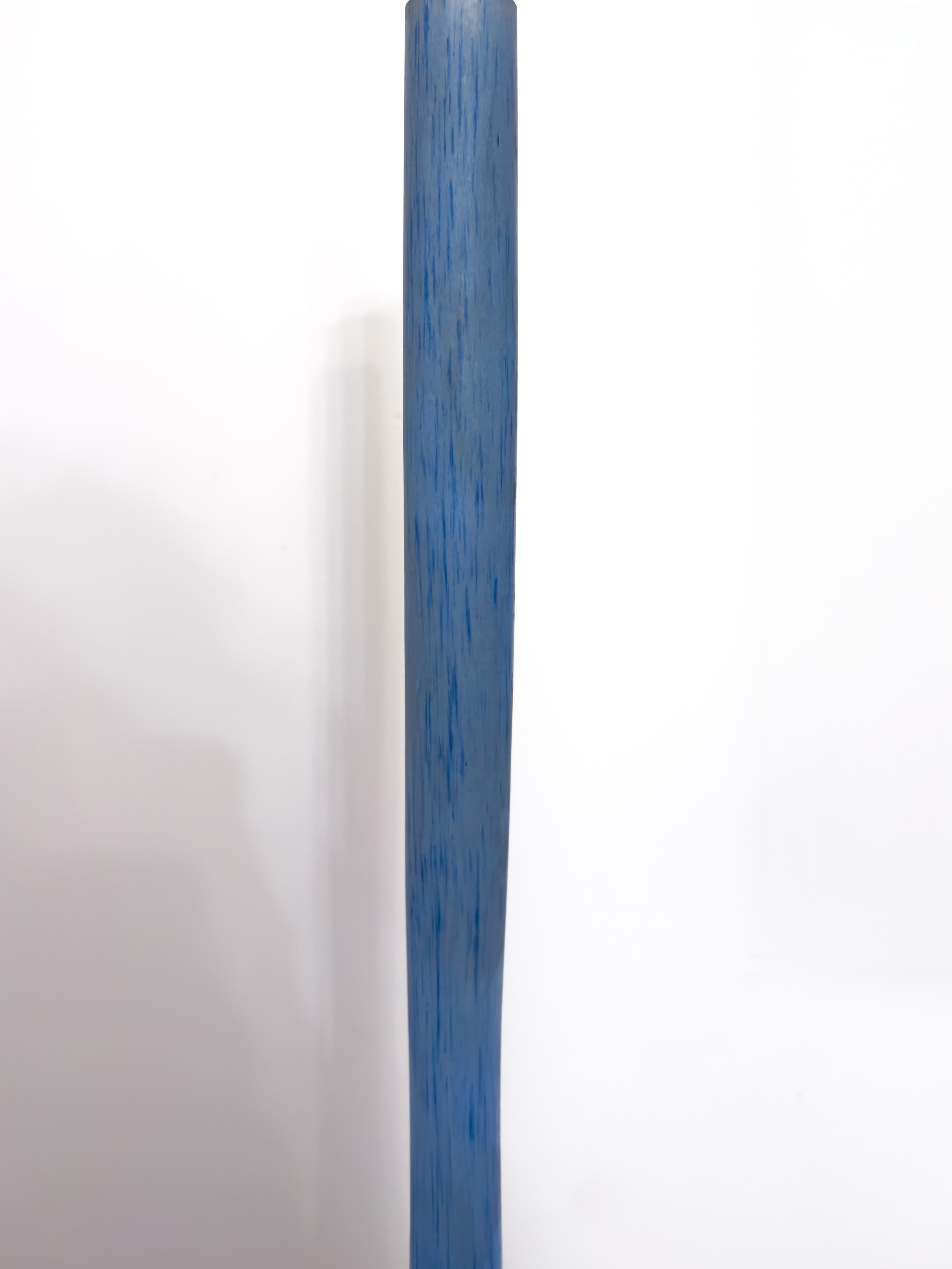 Vase solitaire Art Déco en verre bleu par André Delatte Bon état - En vente à Lisbon, PT