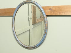 Art Deco Blue Oval Mirror This Mirror has a blue moulded oval frame